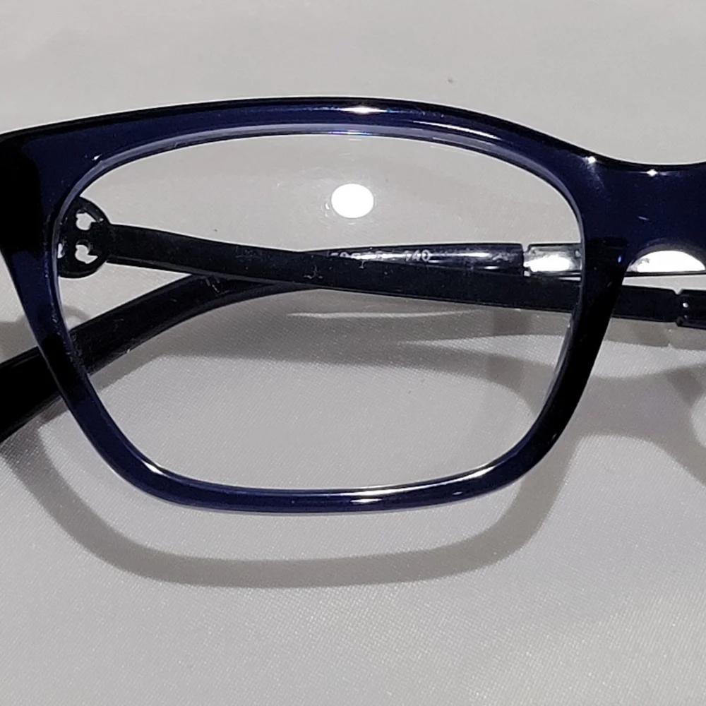 Tory Burch Navy Blue Rectangular Optical Glasses